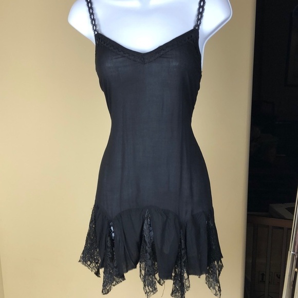 Free People Voile Godet Slip Black - Picture 7 of 12